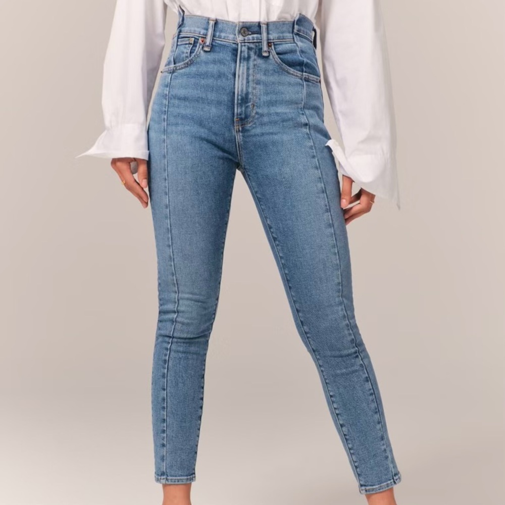 Abercrombie Curve Love High Rise Super Skinny Ankle Jeans